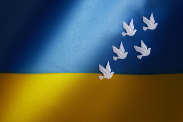 Pray for Ukraine. International protest Stop Russian aggression against Ukraine.