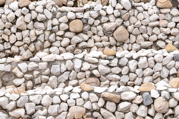 A piece of stone wall for background or texture.