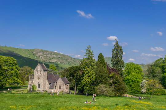 Old church in Ilam, Peak District, UK