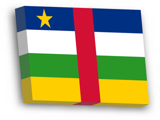 3D vector flag of Central African Republic