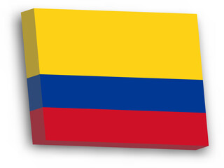 3D vector flag of Colombia