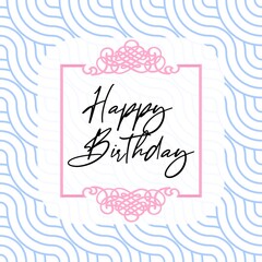 Obraz premium happy birthday handlettering vector celebration card