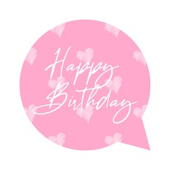 happy birthday handlettering vector celebration card