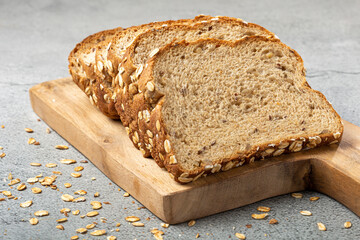 Wholemeal bread on the table.