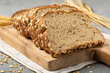 Wholemeal bread on the table.