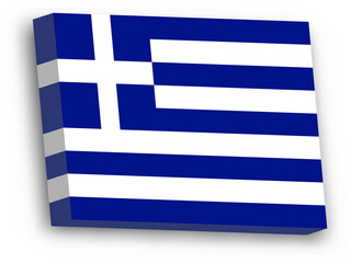 3D vector flag of Greece