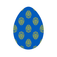 The Easter egg with ornaments. Vector illustration.