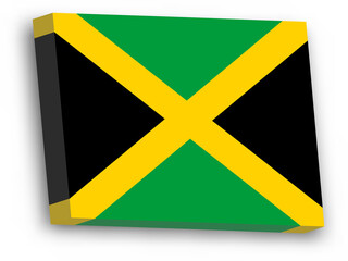 3D vector flag of Jamaica