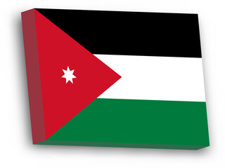 3D vector flag of Jordan