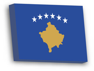 3D vector flag of Kosovo