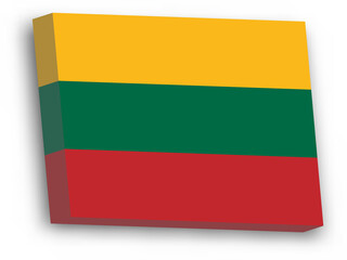 3D vector flag of Lithuania