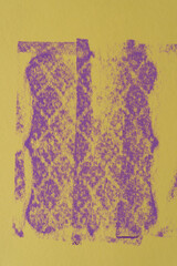 pastel chalk impression of a pattern on paper
