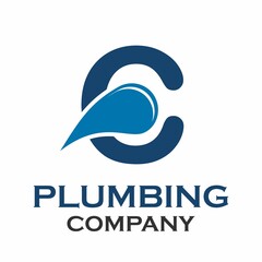 Letter c with plumbing logo template illustration