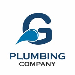 Letter g with plumbing logo template illustration