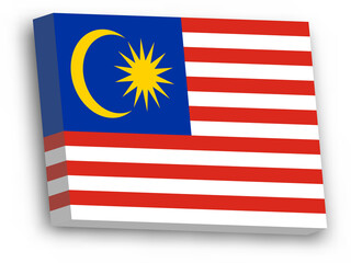 3D vector flag of Malaysia