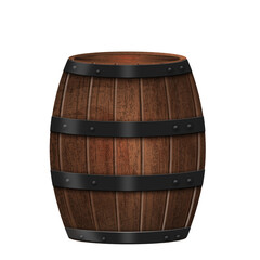 Obraz premium A vintage wooden barrel