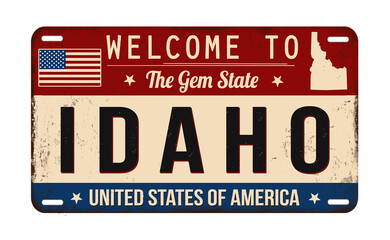 Welcome to Idaho vintage rusty license plate