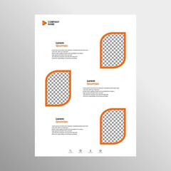 Business Brochure. Flyer Design. Leaflet Template a4. Cover Books and Magazines. Annual Report Vector illustration Important information. Minimalist design