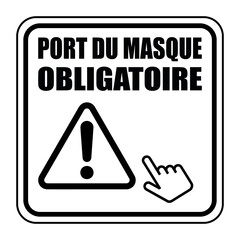 Logo port du masque obligatoire.