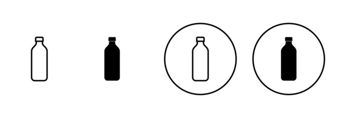 Bottle icons set. bottle sign and symbol