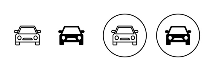 Car icons set. car sign and symbol. small sedan