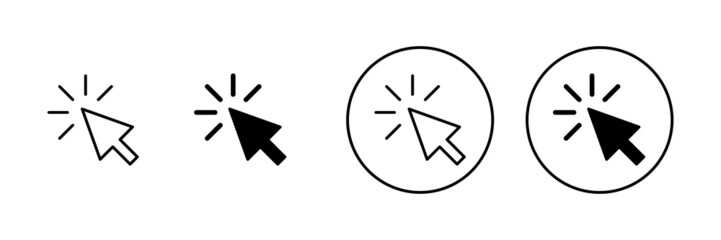Click icons set. pointer arrow sign and symbol. cursor icon