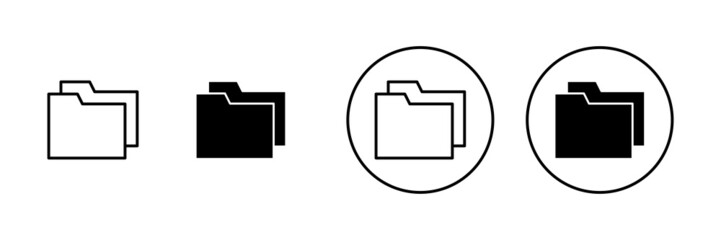 Folder icons set. folder sign and symbol