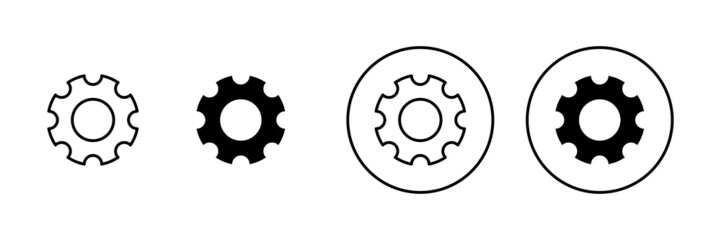 Setting Icons set. Cog Settings sign and symbol. Gear Sign