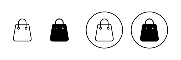 Shopping bag icons set. shopping sign and symbol