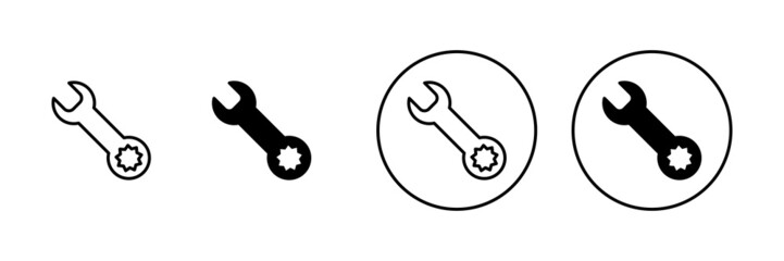 Wrench icons set. repair icon. tools sign and symbol
