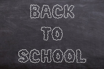 Back to school sig n on chalkboard greenboard blackboard 