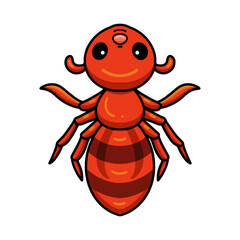 Cute little red ant cartoon