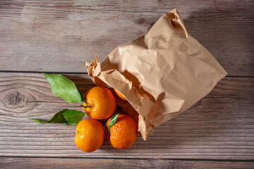 Bag of mandarines