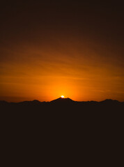 sunset in the desert