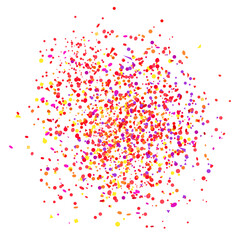 Multicolored confetti on white. Geometric background with glitters. Pattern for design. Print for flyers, posters, banners and textiles. Greeting cards. Luxury texture