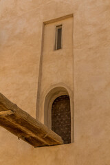 Fototapeta premium Draw bridge in the Monastery of Saint Mary El-Sourian in Wadi El Natrun, Egypt