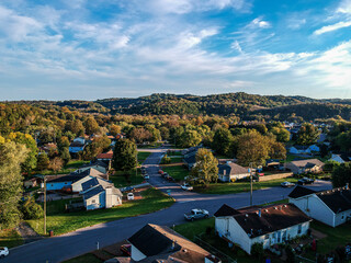 Aerial view of the hills of Tennessee