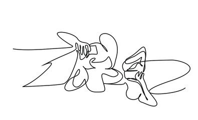 people lying on the ground spend time on social media on the phone