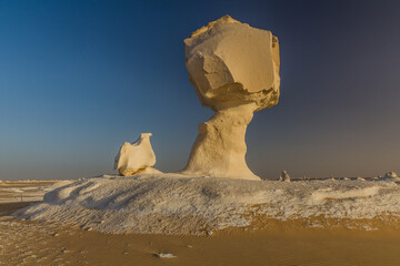 Fototapeta na wymiar Rock formations in the White Desert, Egypt