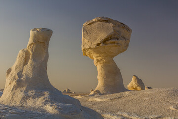 Rock formations in the White Desert, Egypt