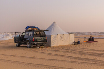 Camping in the White Desert, Egypt