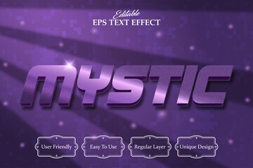 Editable text effect, Purple background, Mystic text