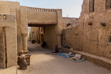 Street in Al Qasr village in Dakhla oasis, Egypt