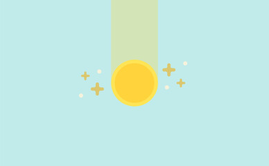 降ってくるお金・コインのアイコン - 収入・利益・下落のイメージ素材
