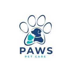 Design inspiration Pet footprints. Dog or cat vector