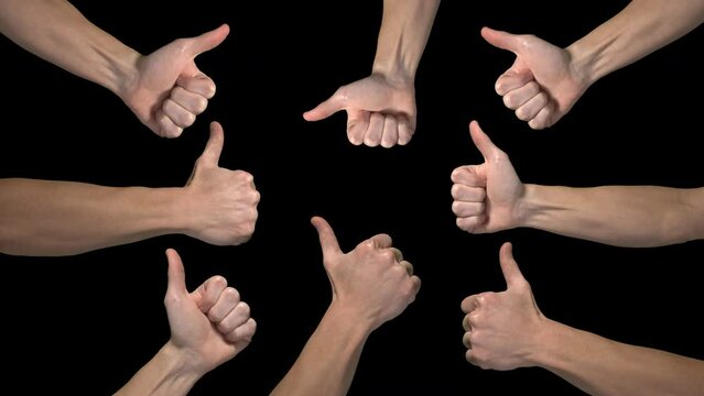 "Way To Go" Screen Full Of Thumbs Up