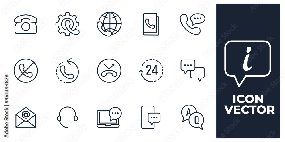 Aufkleber set of help and support elements symbol template for graphic and web design collection logo vector i