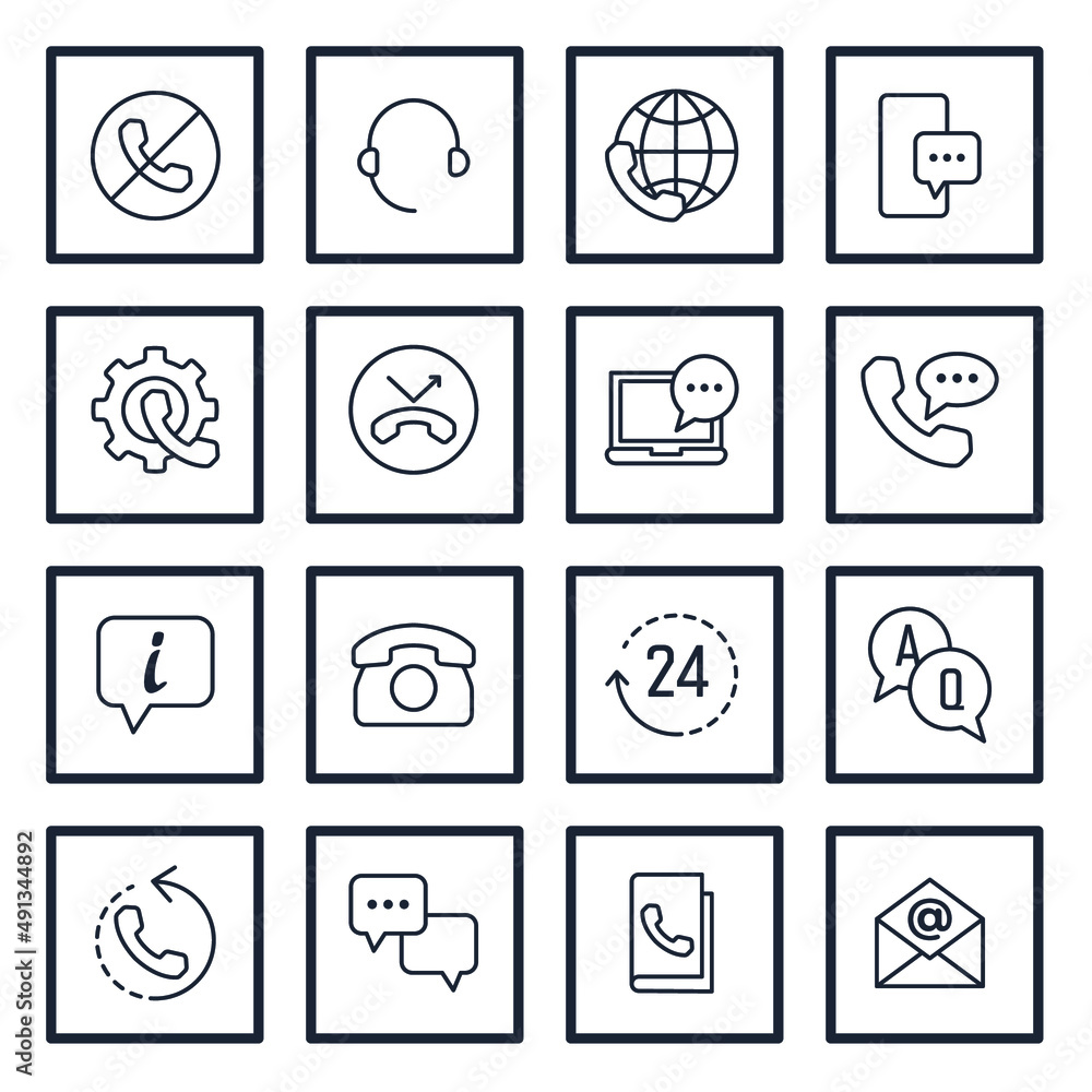 Aufkleber set of help and support elements symbol template for graphic and web design collection logo vector i