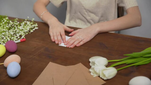 Close-up on a table with items to create a composition for Easter. Easter. Church holiday-Easter