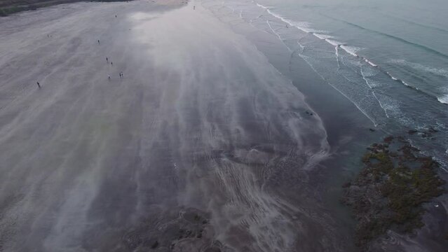 Aerial footage of Murud beach at Dapoli, located 200 kms from Pune on the West Coast of Maharashtra India.